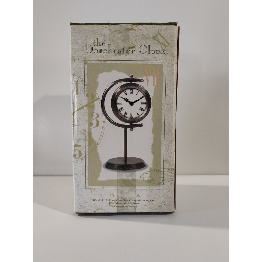 New View The Dorchester Clock 8.5'' Desk Clock With Base Features Quartz